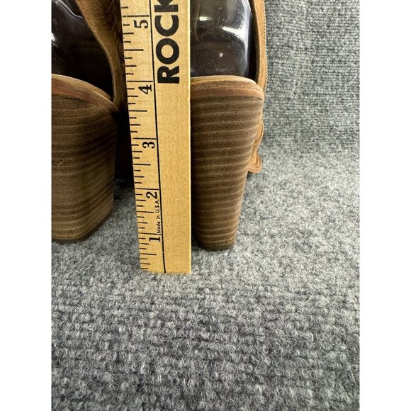 Vince Camuto Shoes Women's 7M Tan Kicetta Suede Peep Toe Open Heel Bootie - Picture 7 of 16